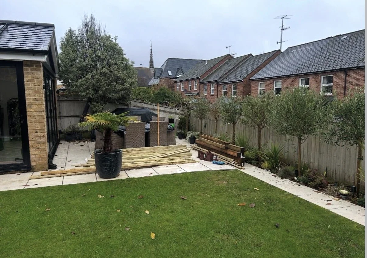 Slatted Fencing Before