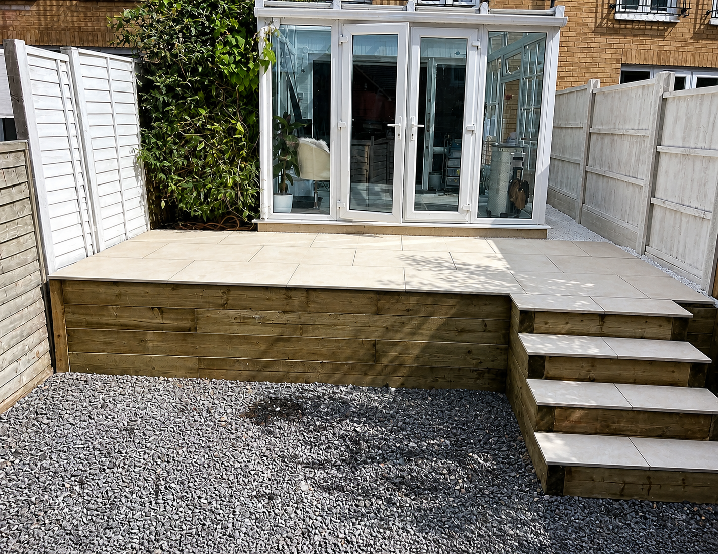 Raised Patio After