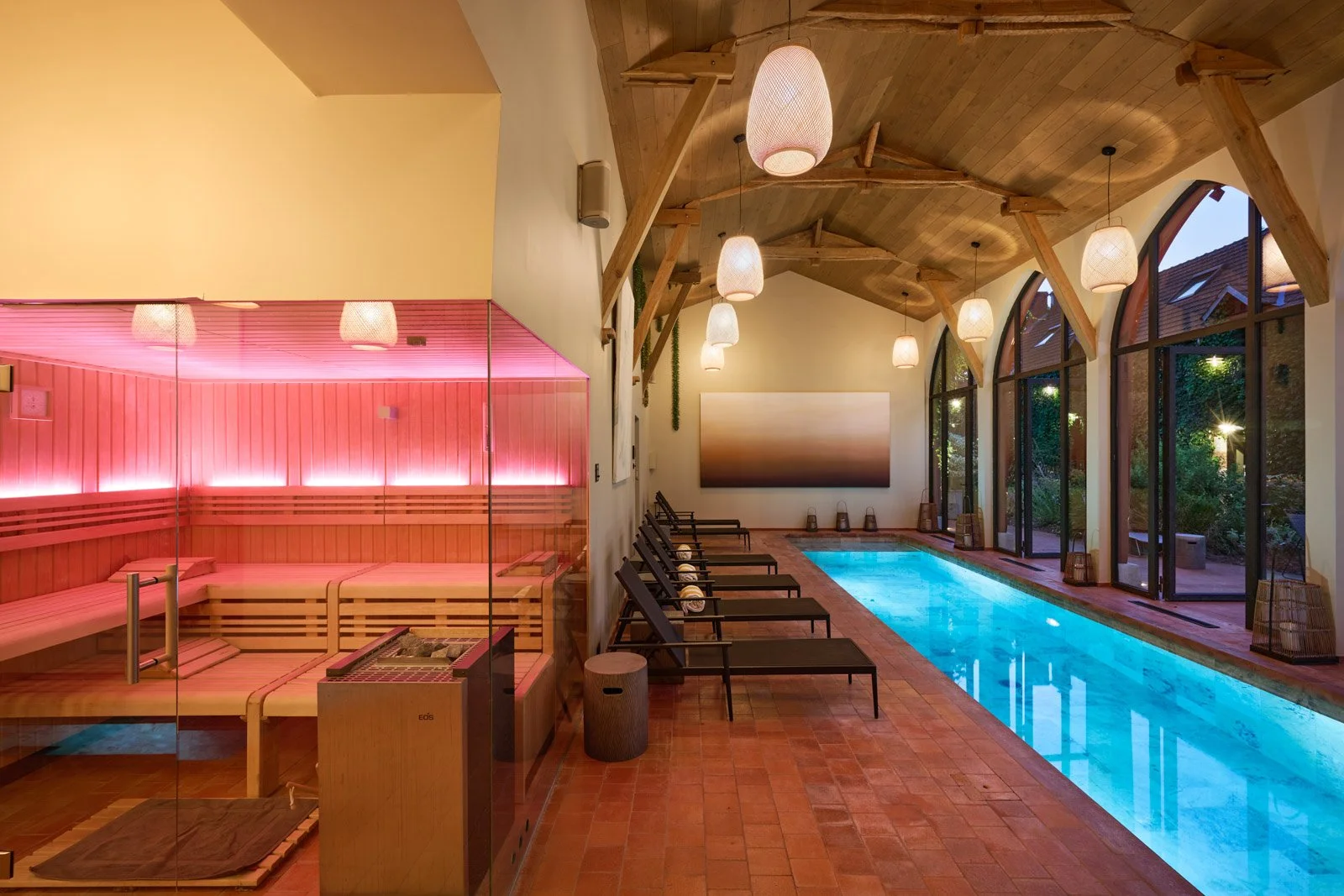 corporate retreat in France luxury property indoor pool