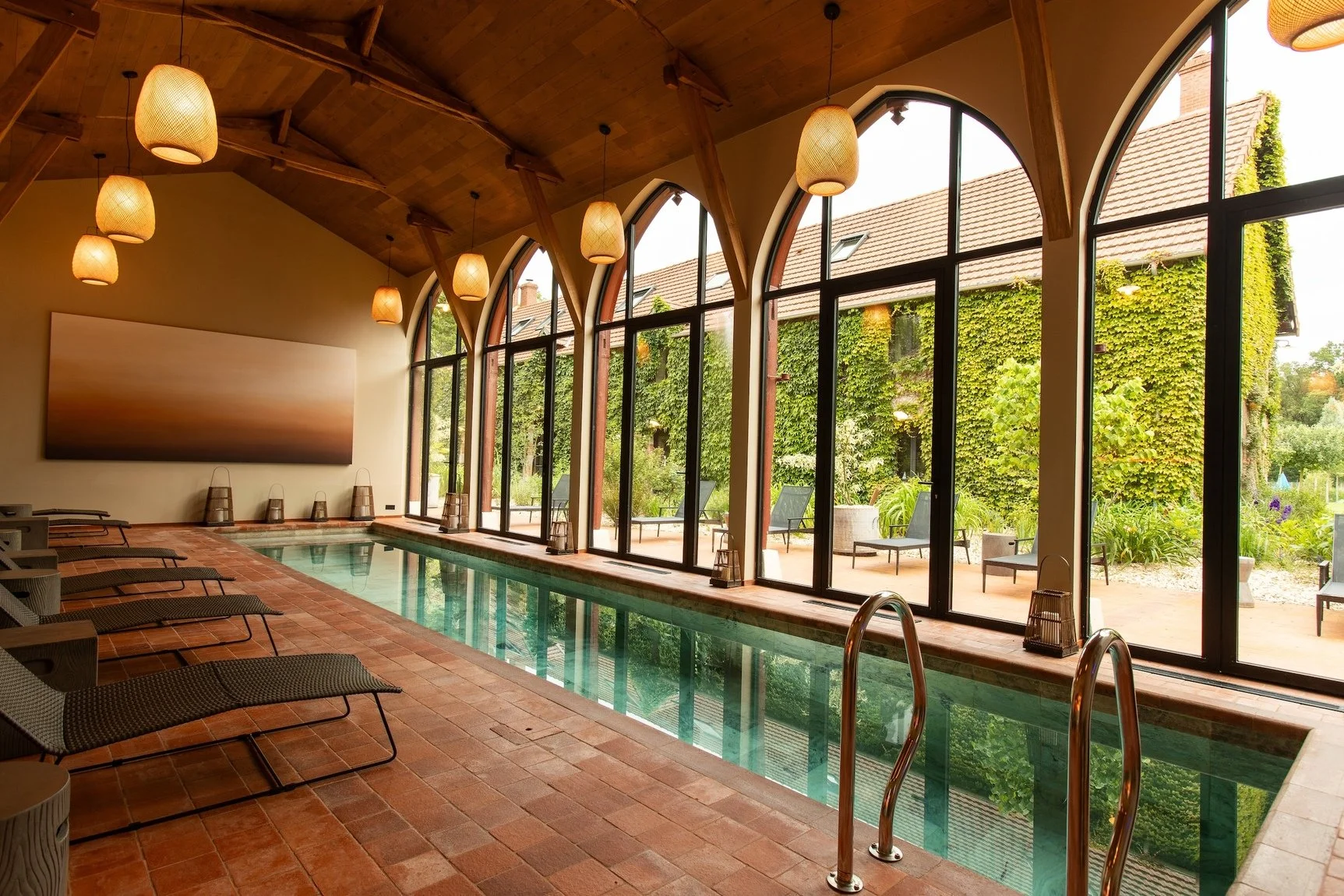 corporate retreat in France luxury property indoor pool