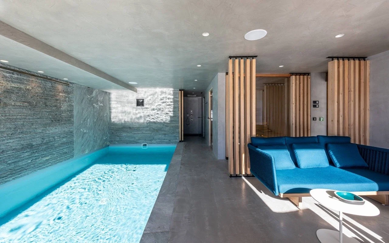 corporate retreat in the French Alps luxury chalet outdoor pool