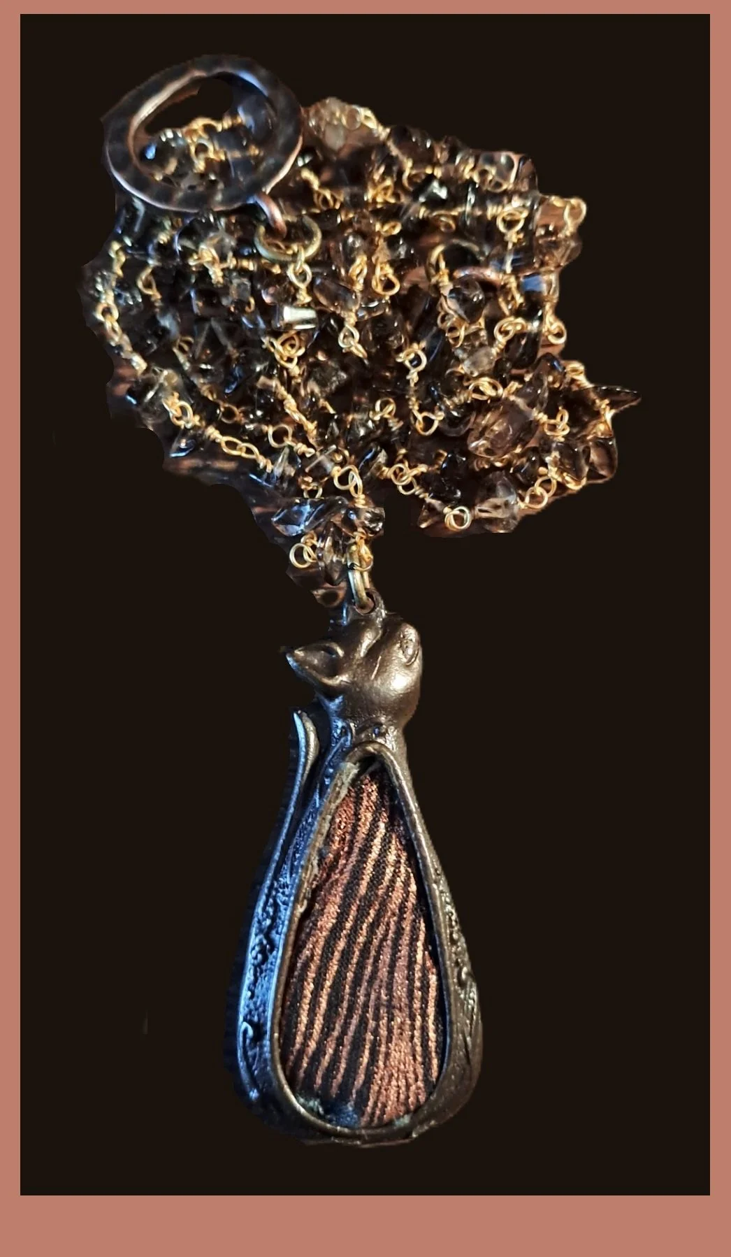 Bronze Cat Pendant