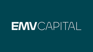 EMV Capital logo with white text on a dark teal background.