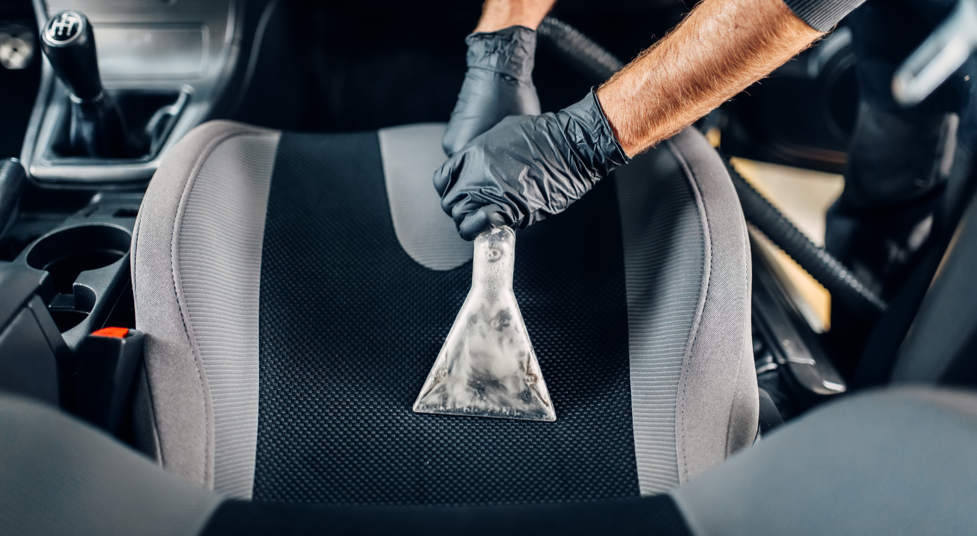 Car seat shampoo extraction clean professionally