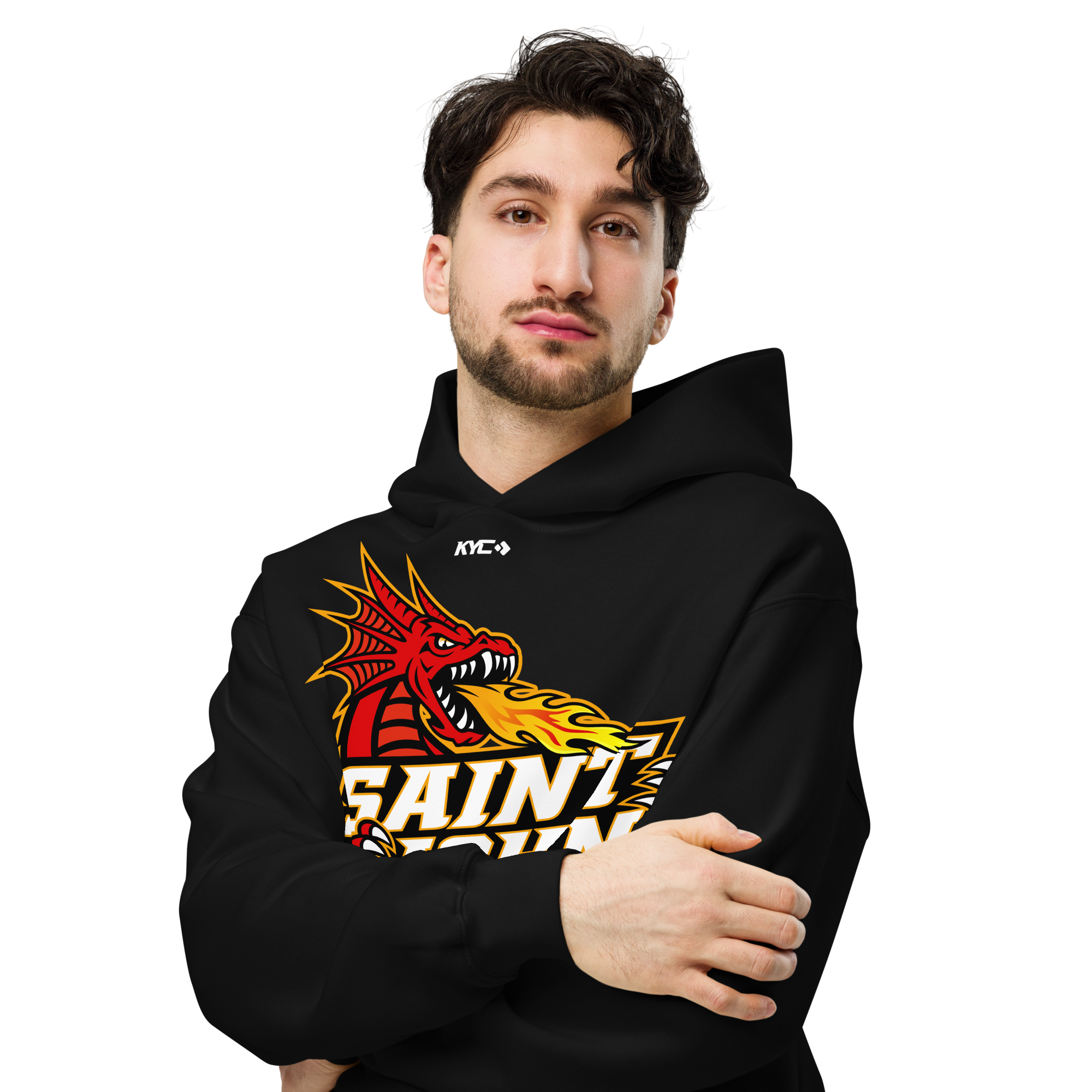 Saint John Flames Retro Oversized Premium Hoodie