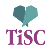 Logo featuring a broken heart shape with the acronym 'TiSC' beneath it.