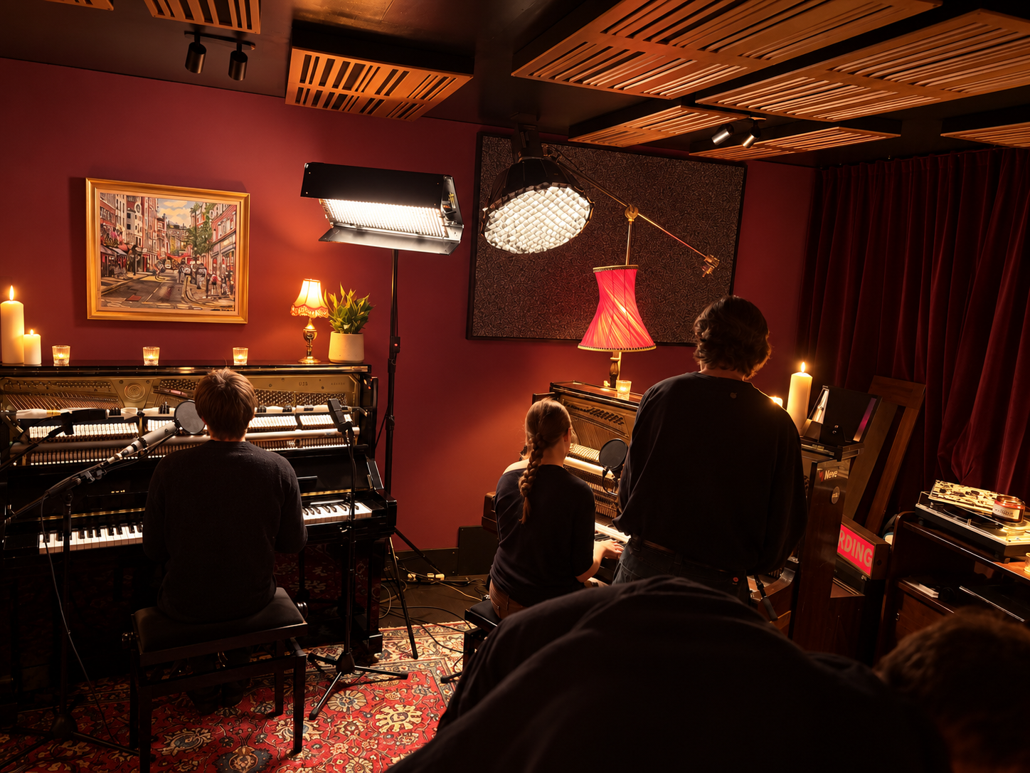 Cozy Burgundy Piano Recording Studio.png