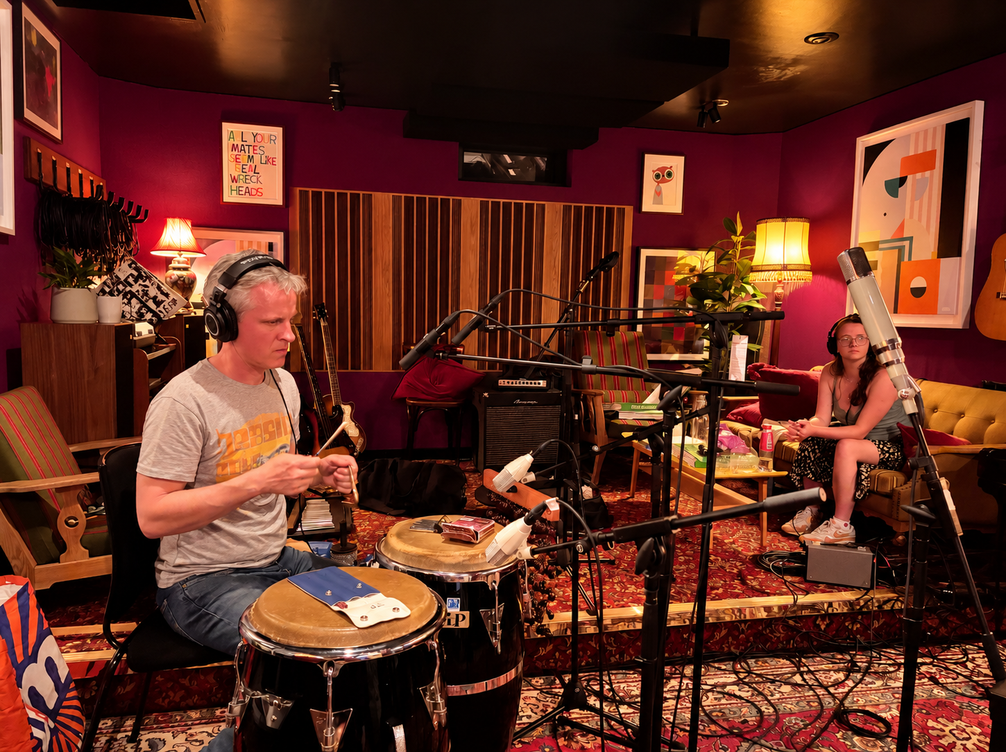 Warm Maroon Recording Studio Session.png