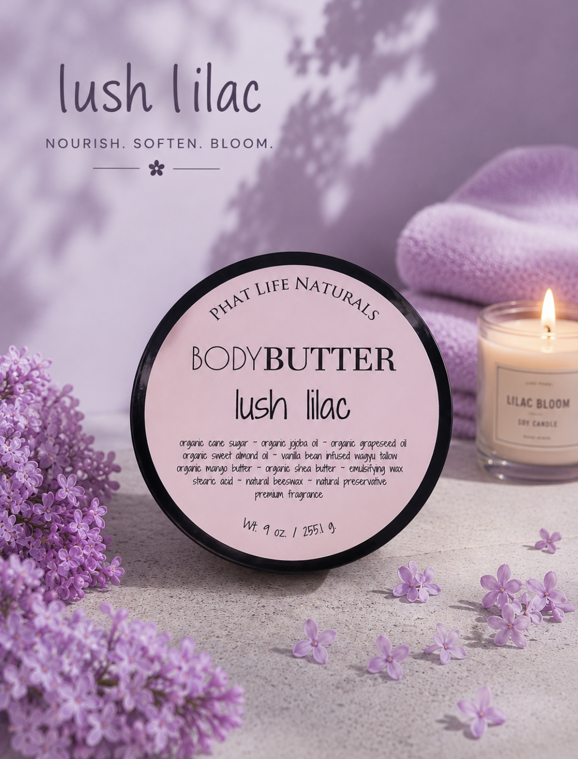 Lush Lilac Body Butter- 9 oz.