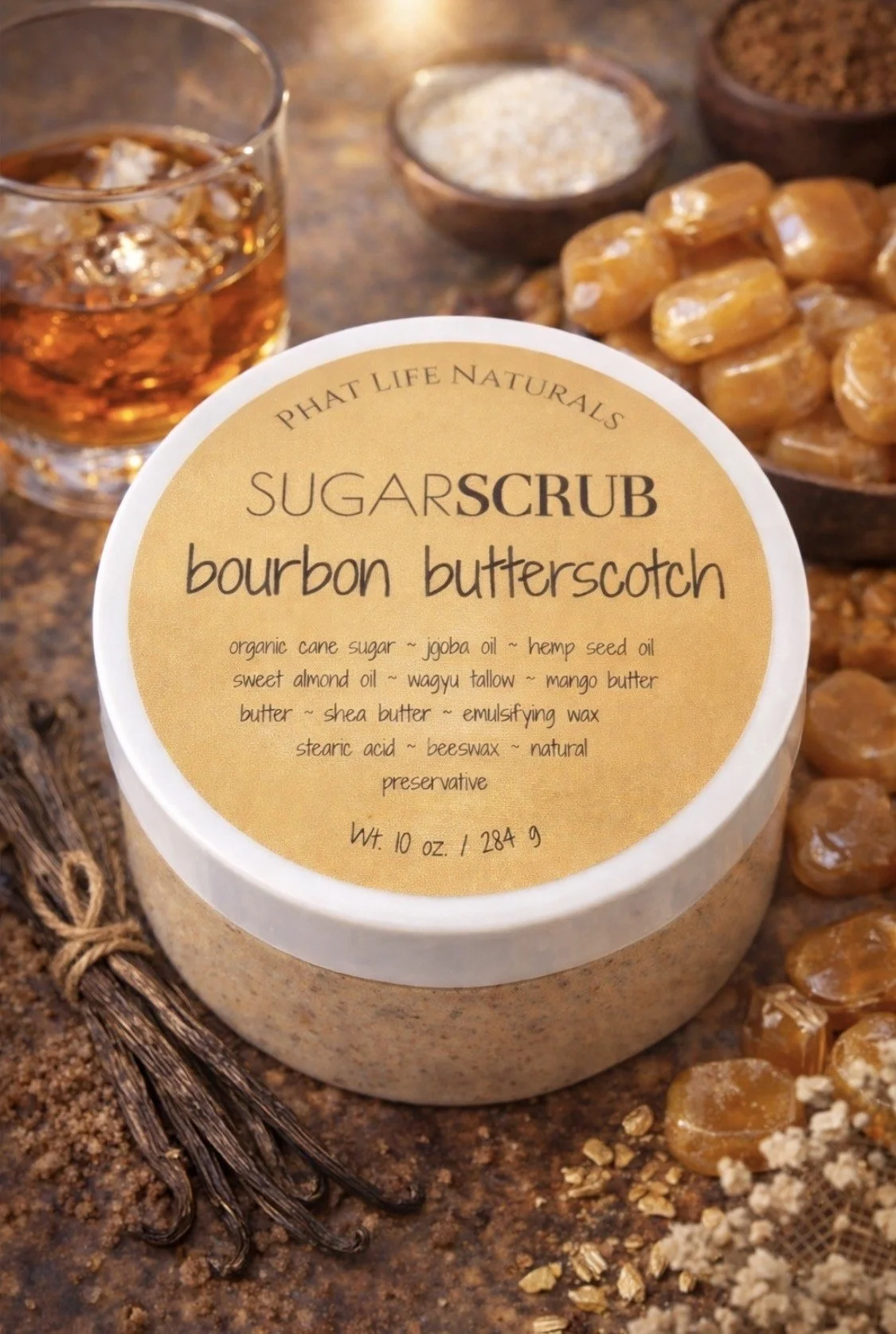 Bourbon Butterscotch Sugar Scrub - 10 oz.