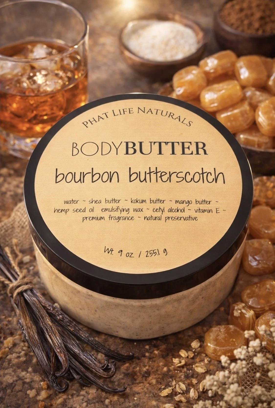 Bourbon Butterscotch Body Butter - 9 oz.