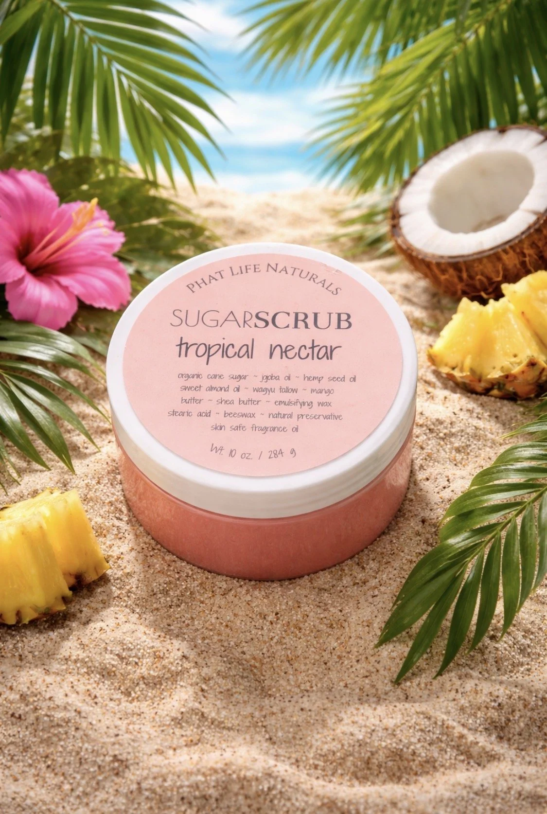 Tropical Nectar Sugar Scrub - 10 oz.