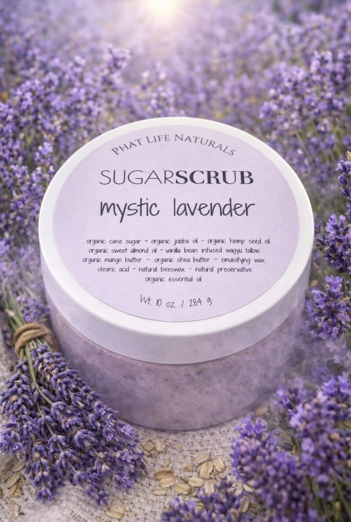 “Organic” Mystic Lavender Sugar Scrub - 10 oz.