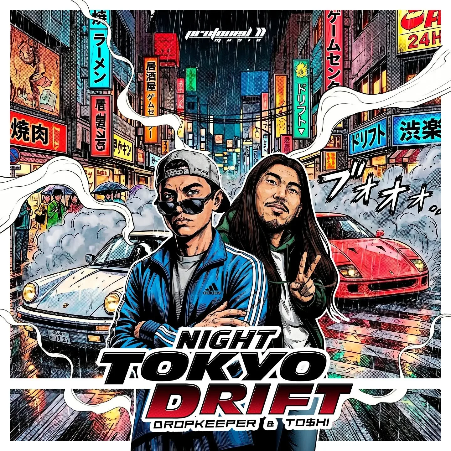 "NIGHT TOKYO DRIFT"
BY
DROPKEEPER &amp; TO$HI.

‼️FREE DOWNLOAD ON BANDCAMP‼️
-OUT TOMORROW THURSDAY 21ST MAY-

Under the neon lights and endless midnight highways, Luis, also known as DropKeeper, arrived in Japan during a tour that would c