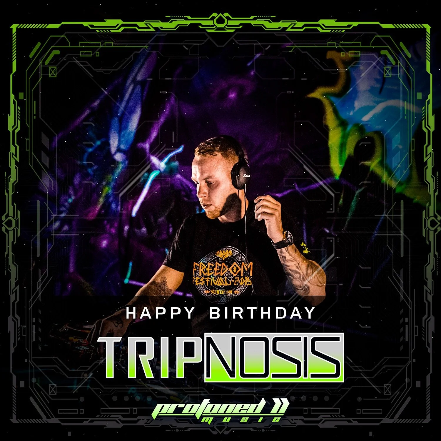 🎉 Happy Birthday Danny Horsted 🎉

The mind behind Tripnosis, delivering hypnotic psychedelic frequencies and powerful sonic journeys 🚀🌀

Proud to have your project as part of the Protoned Music family.
Wishing you inspiration, creativity and many