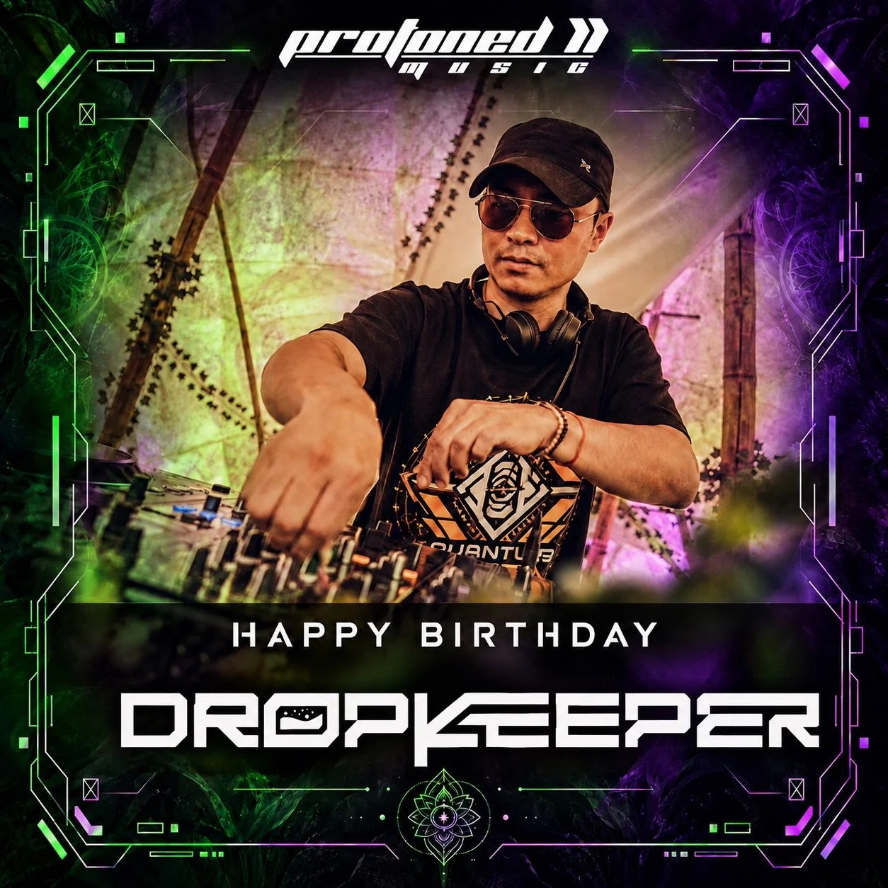 Happy b day the 29/08/26 brother @dropkeeper_music 👽🫂Been a pleasure and lets blast the next circle together as well 🌞&hearts;️ Big love from the team and ahead ✨🪅🎉 #psytranceproducer #protonedmusic #dropkeeper #psytrancefamily