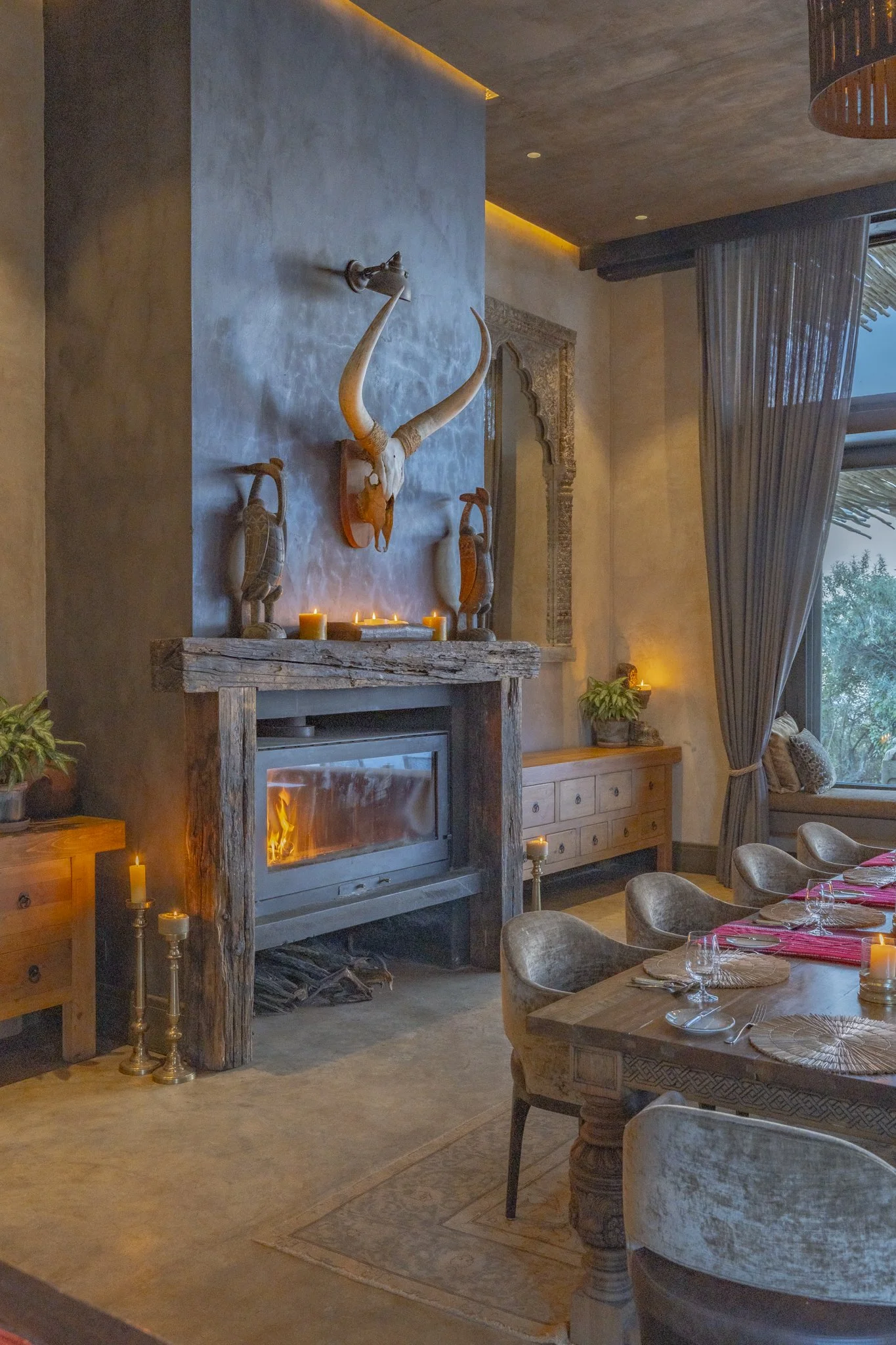 Dinner setup at Wild Hill Maasai Mara