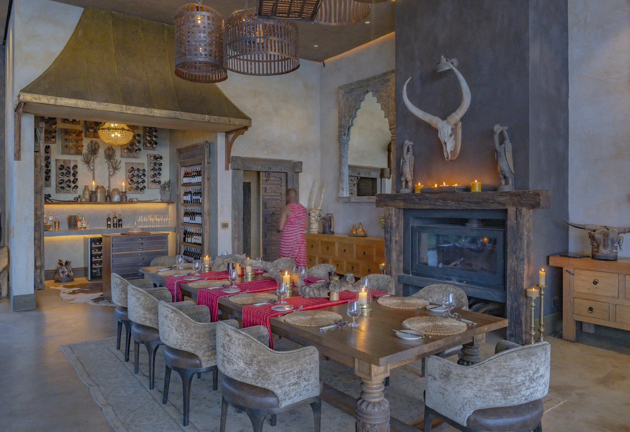 Dinner setup at Wild Hill Maasai Mara
