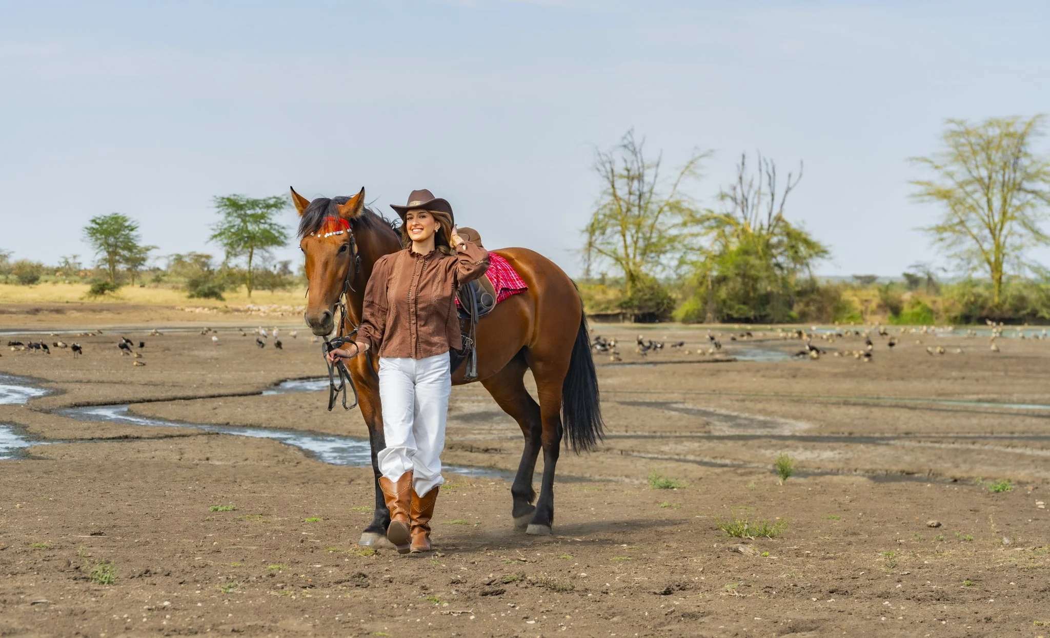 Horse riding in the wild at Maasai Mara
