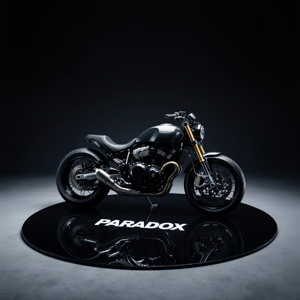 Moto negra de estilo deportivo 