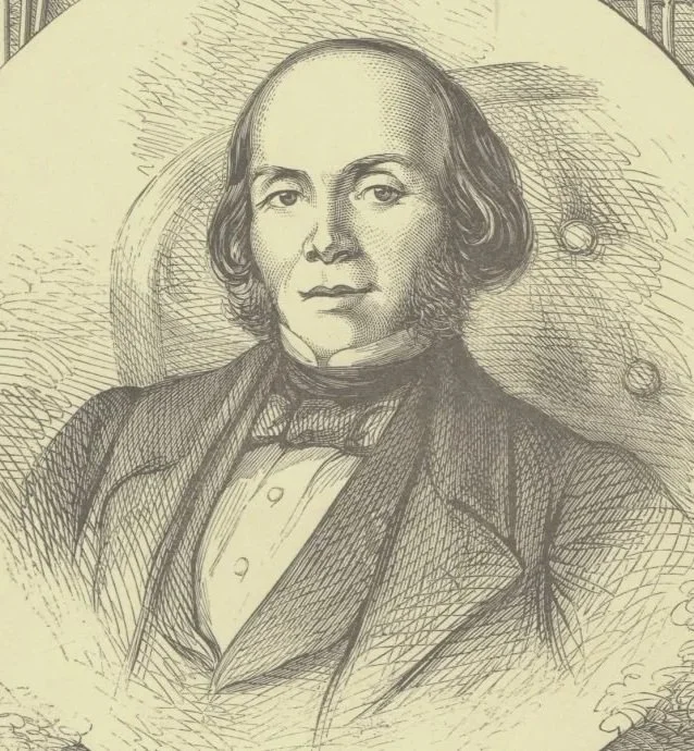 The finely-formed forehead of local historian William John Pinks (1829-60), rising with intellectual promise over his pale and sunken cheeks.