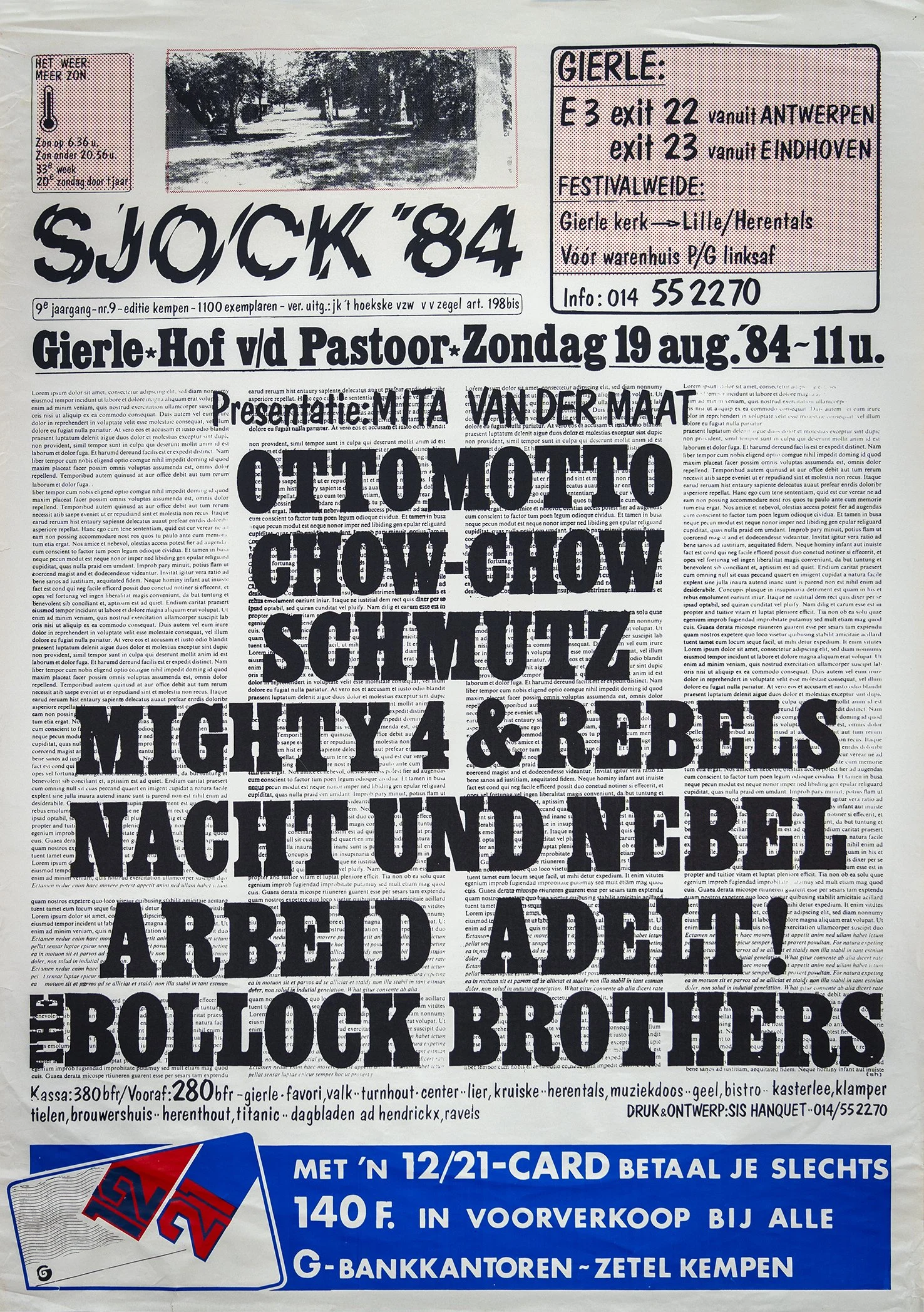Poster Sjock Festival 1984, Gierle