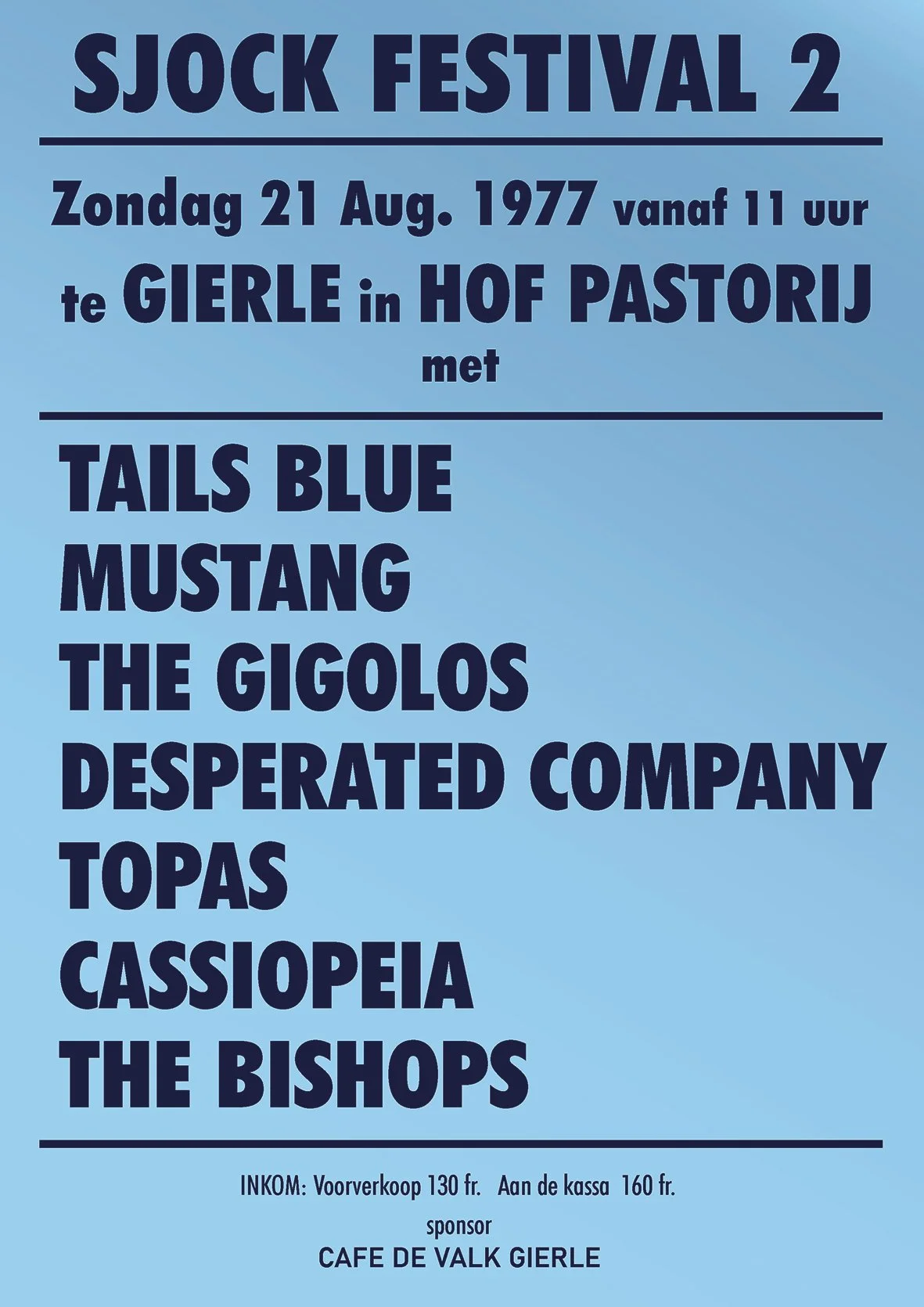 Poster Sjock Festival 1977, Gierle