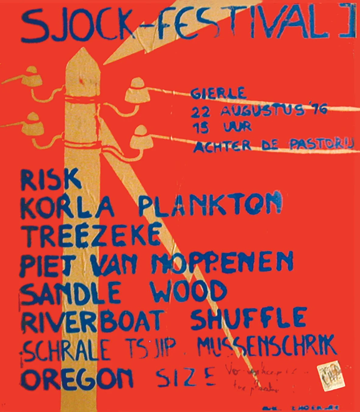 Poster Sjock Festival 1976, Gierle