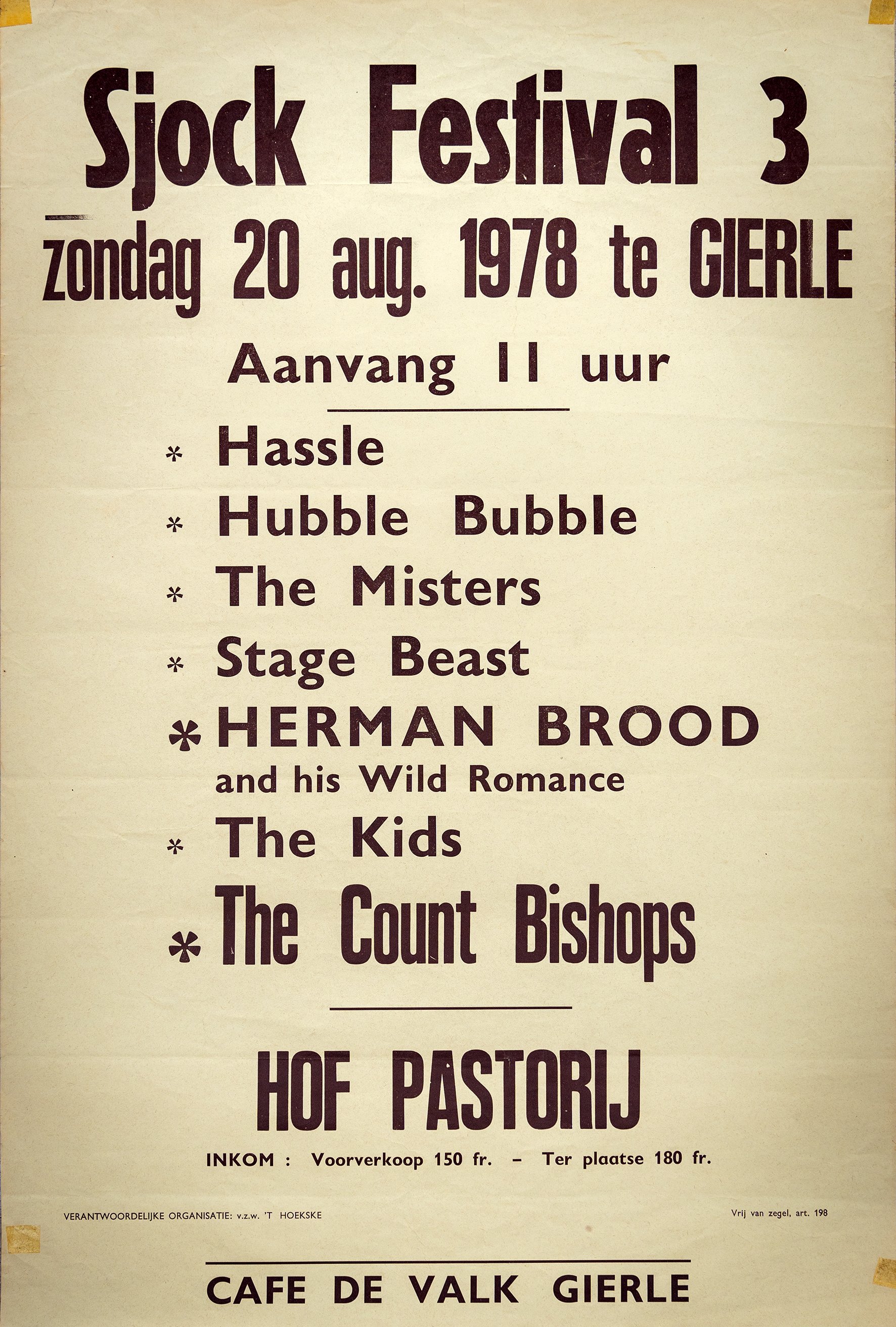 Poster Sjock Festival 1978, Gierle