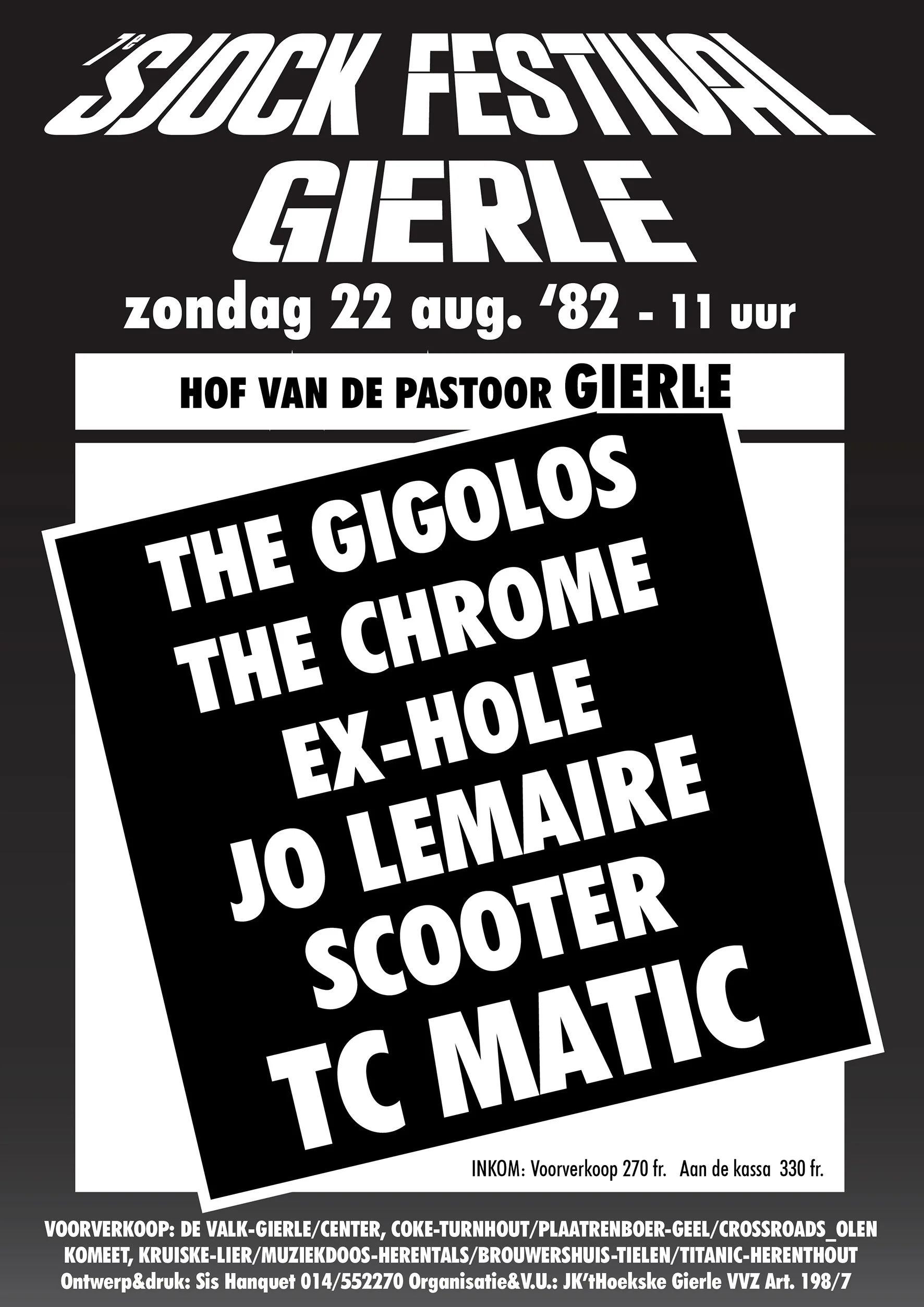 Poster Sjock Festival 1982, Gierle