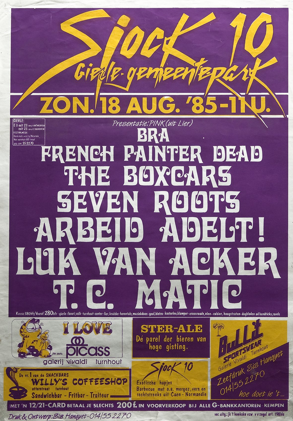 Poster Sjock Festival 1985, Gierle
