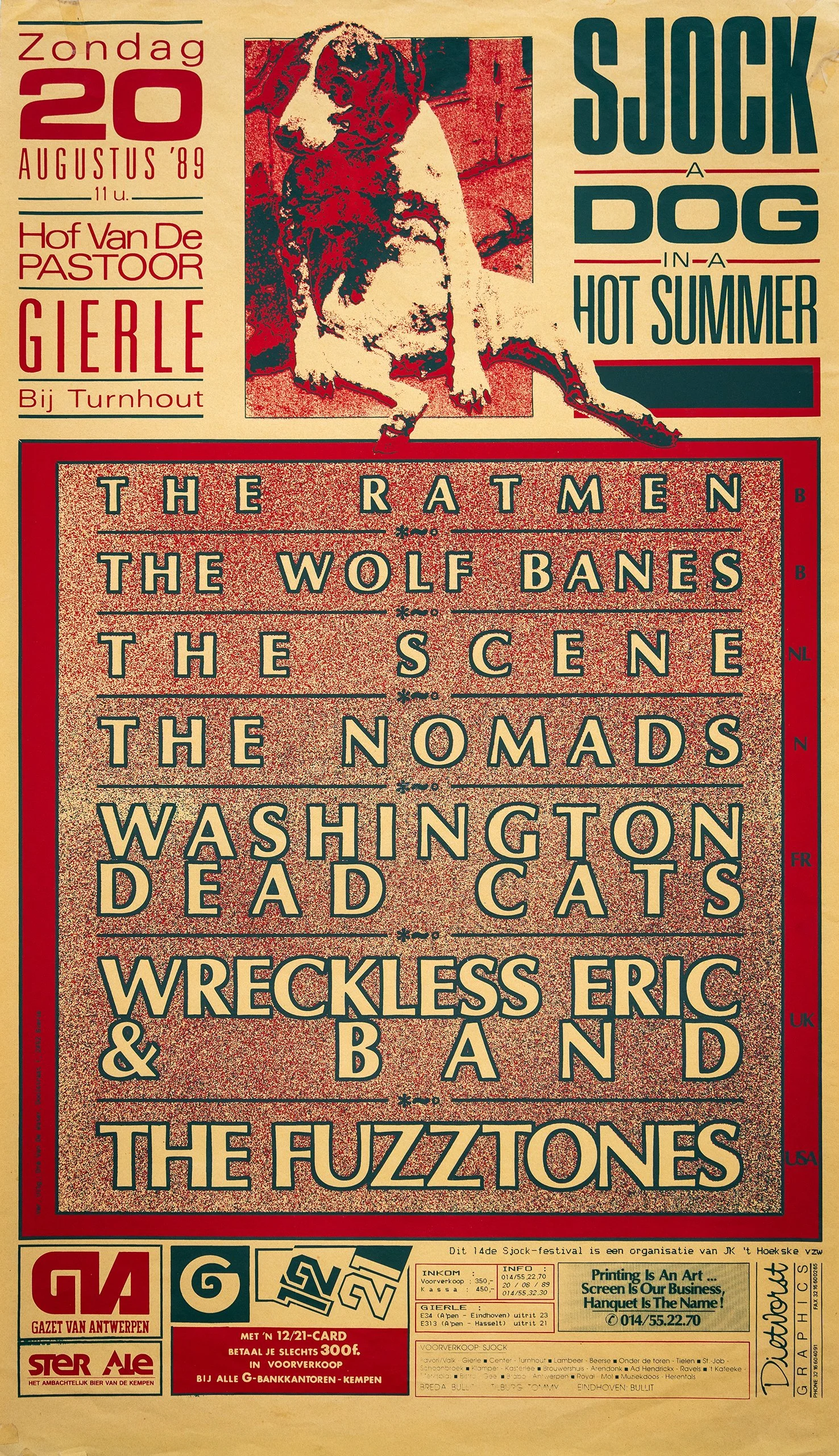 Poster Sjock Festival 1989, Gierle