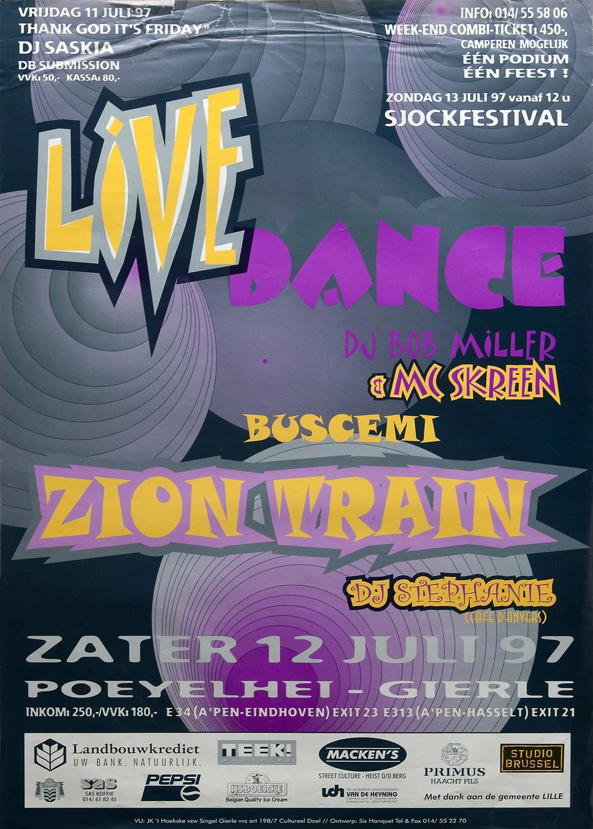Poster Sjock Festival 1997, Gierle
