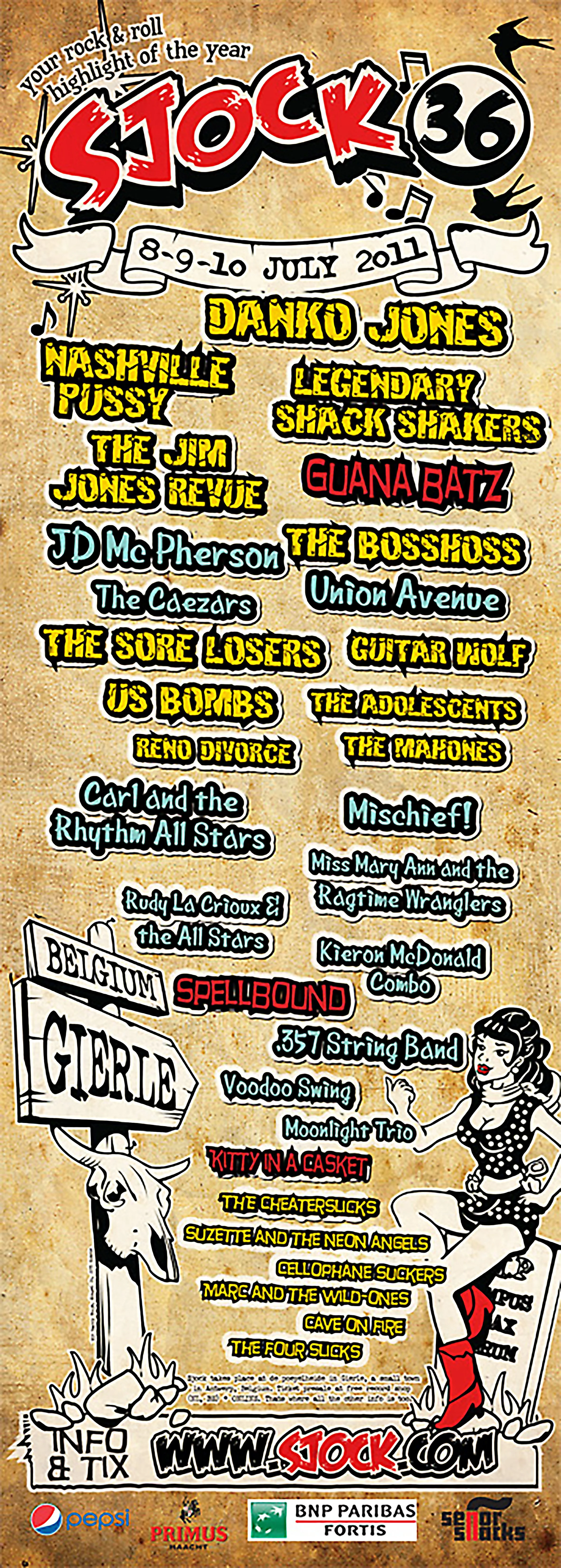 Poster Sjock Festival 2011, Gierle