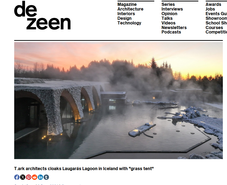 Dezeen features Laugarás Lagoon 