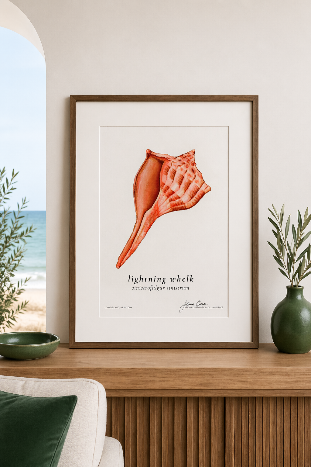 Collection of original coastal and wildlife artwork by Jillian Grace Studio featuring animals, marine life, and natural elements inspired by Long Island and the Northeast.