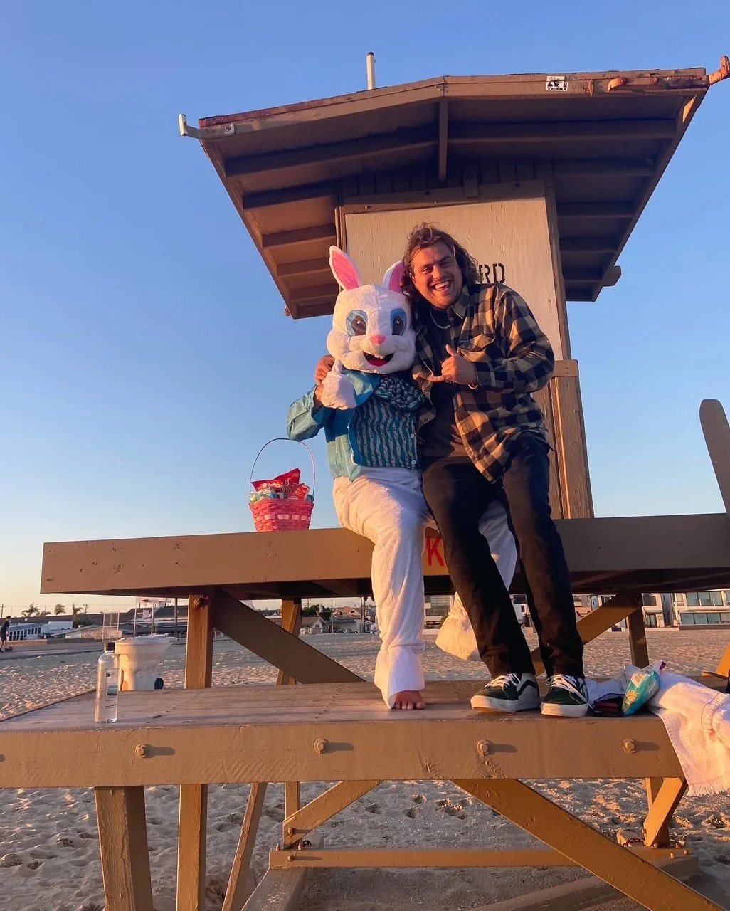 Locals only easter bunny in Newport Beach