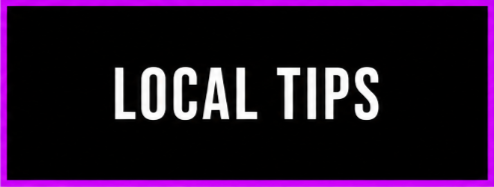 Local tips button for Newport Beach parking, hidden spots, and Balboa Peninsula ride recommendations