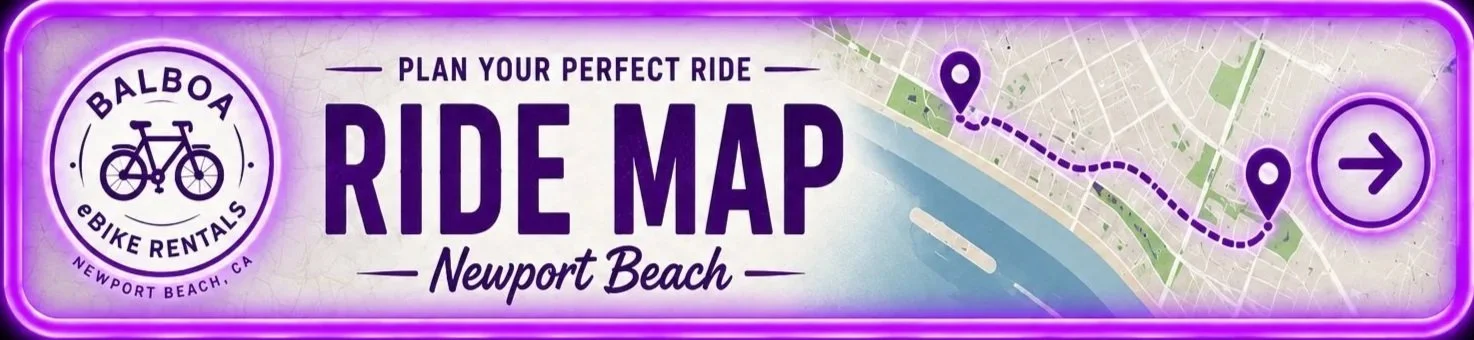 Ride map for Newport Beach boardwalk route