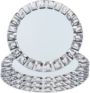 Mirrored Glass Charger Plates