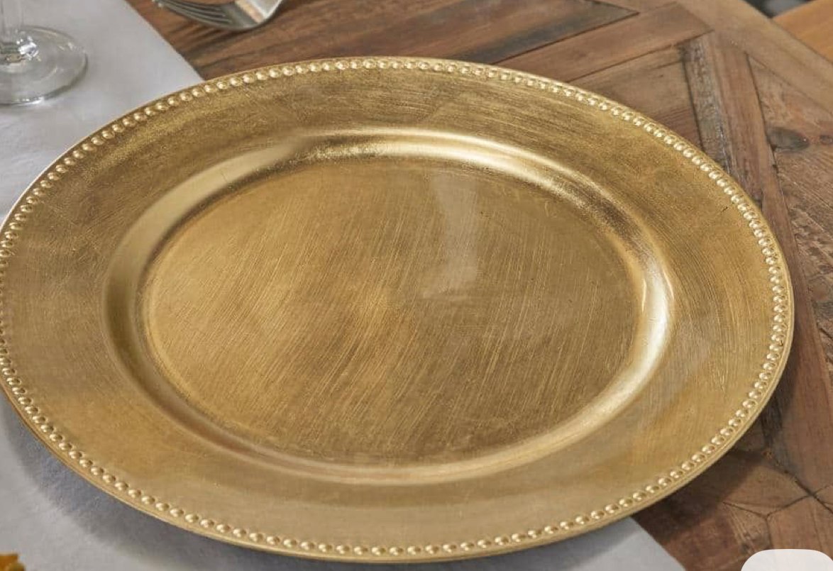 Stunning Gold Charger Plate