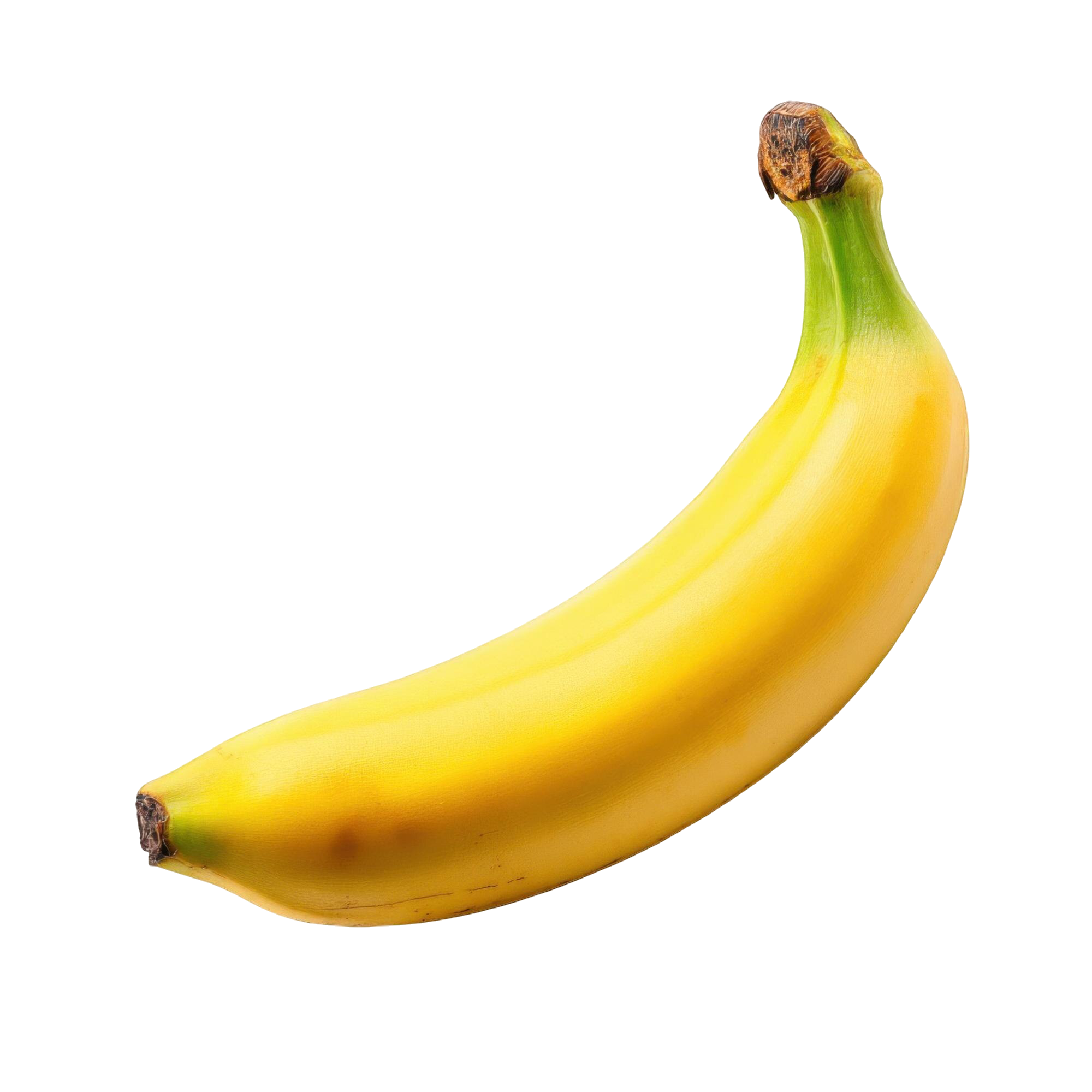 Eine gelbe Banane auf schwarzem Hintergrund