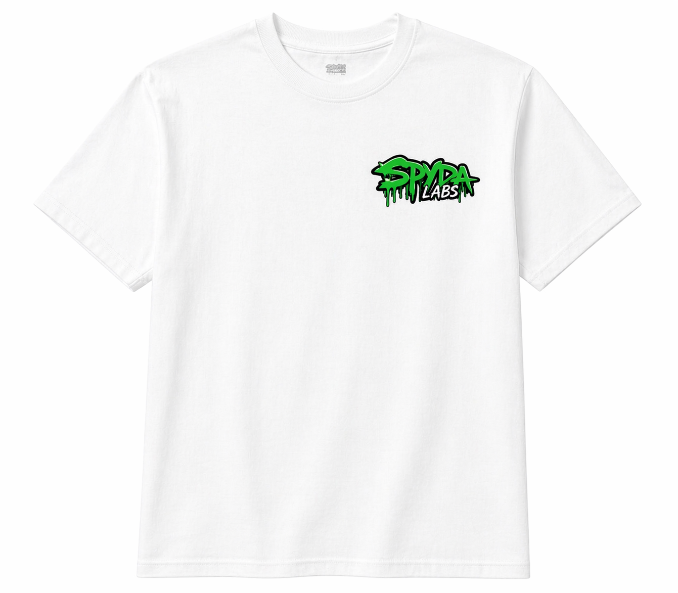 White T-shirt - green logo