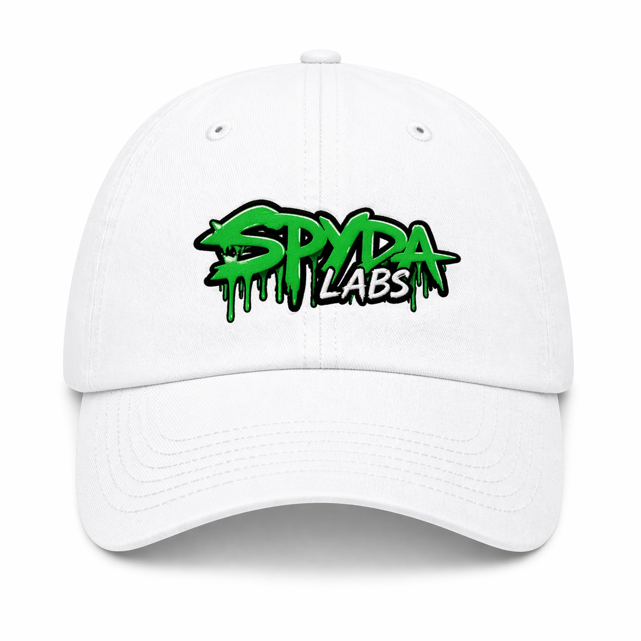 baseball cap- white green logo