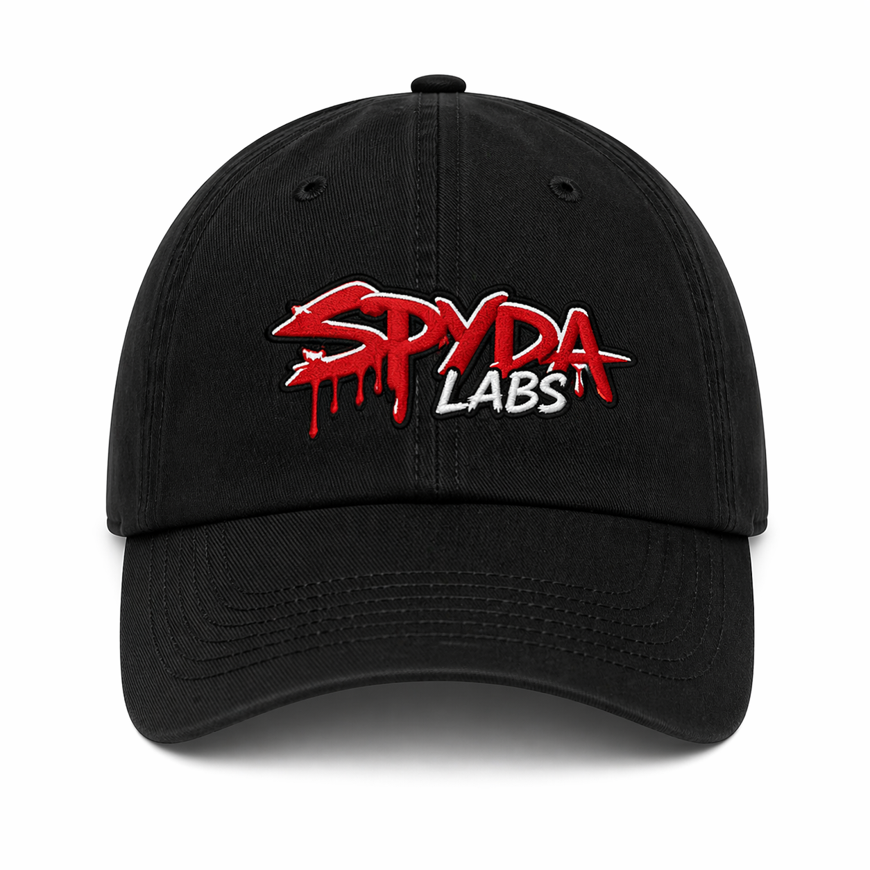 baseball cap - black red logo