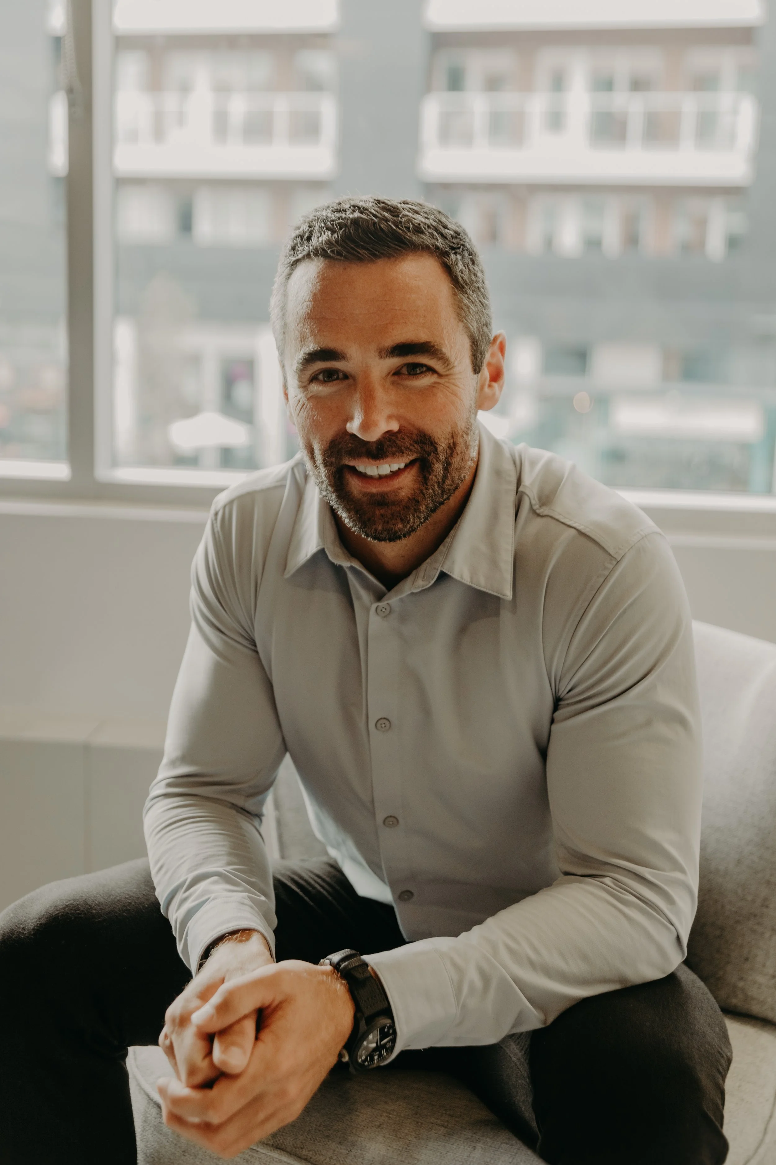 Professional corporate headshots for a business team in Calgary