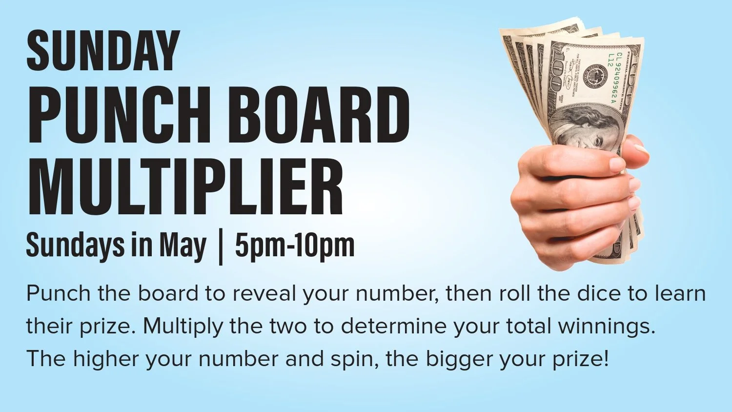 Sunday Punchboard Multiplier (Copy) (Copy) (Copy)