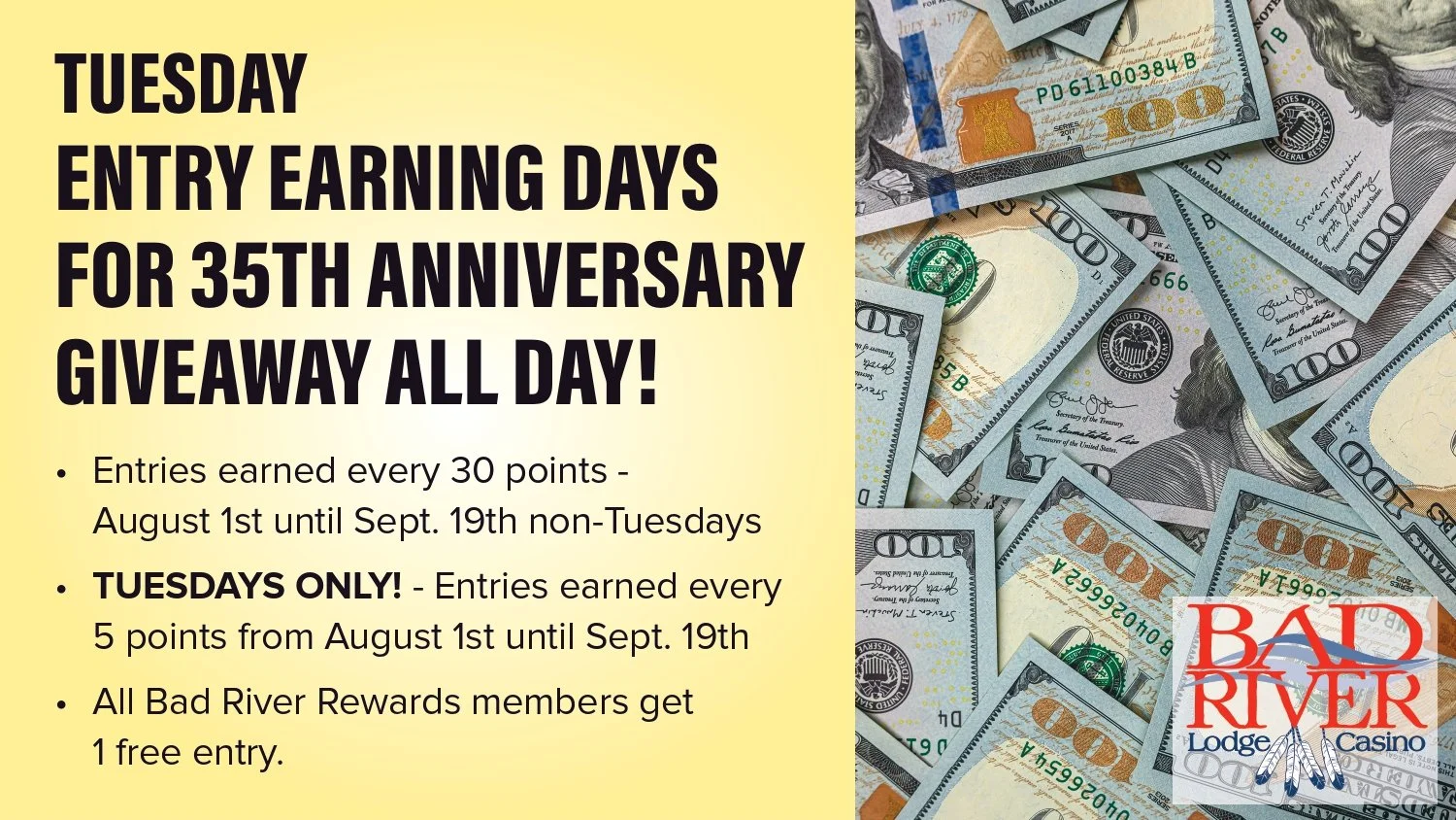 Entry Earning Tuesdays