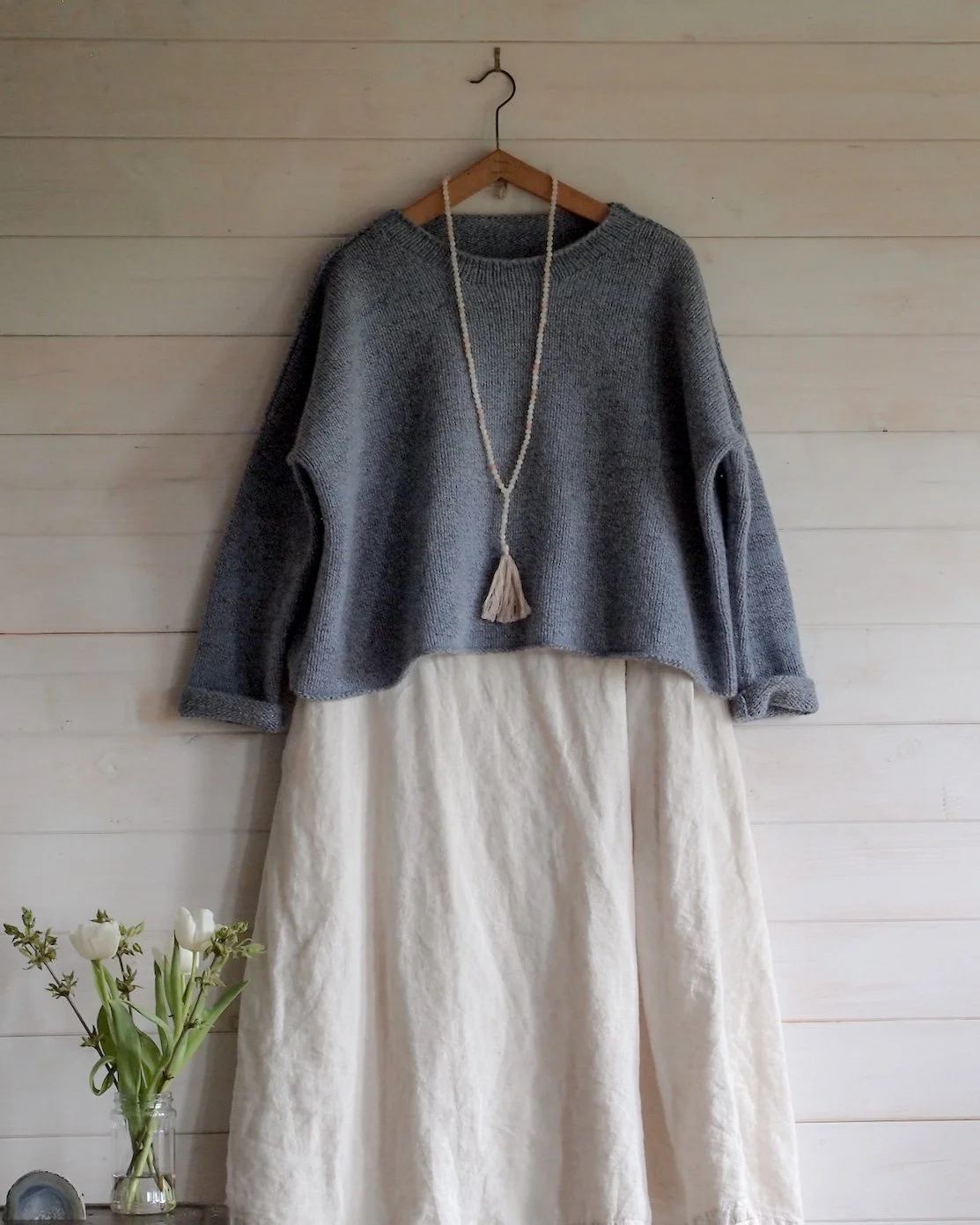 Chunky Multi Tone Jumper Sea Cloud