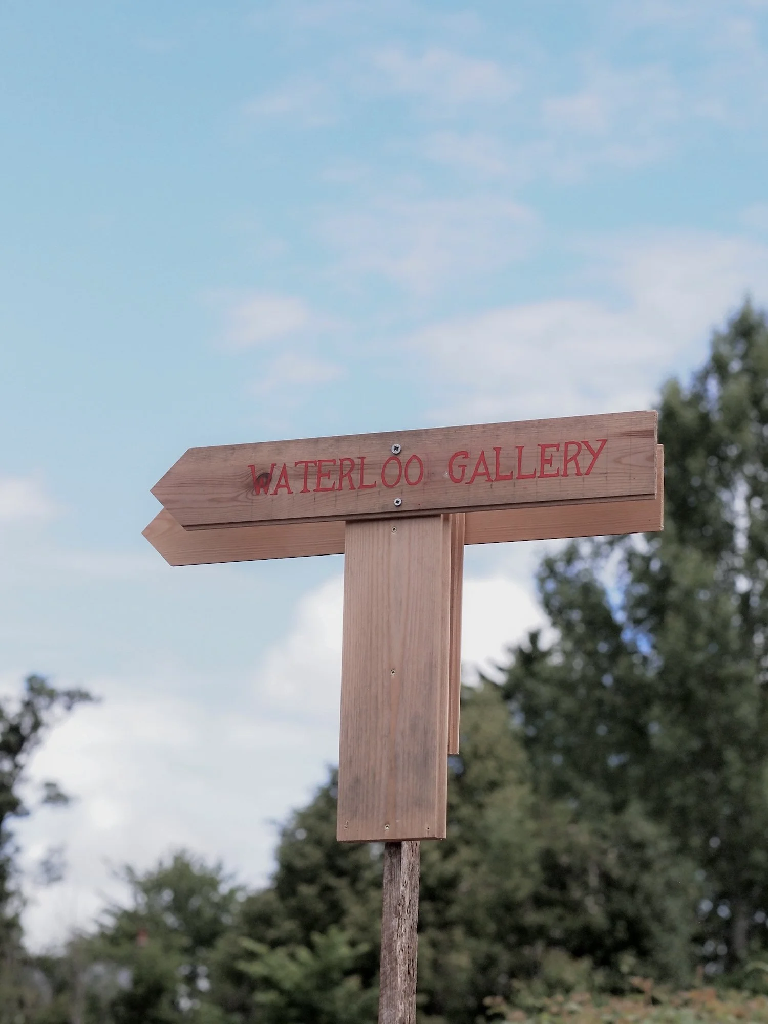 waterloo gallery painted sign